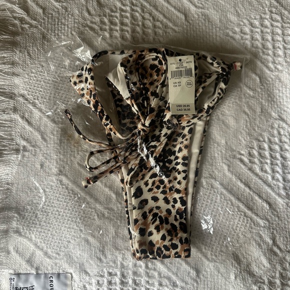 NWT Aerie Sun Bum Bikini Bottom Cheetah Print XS - Picture 4 of 5